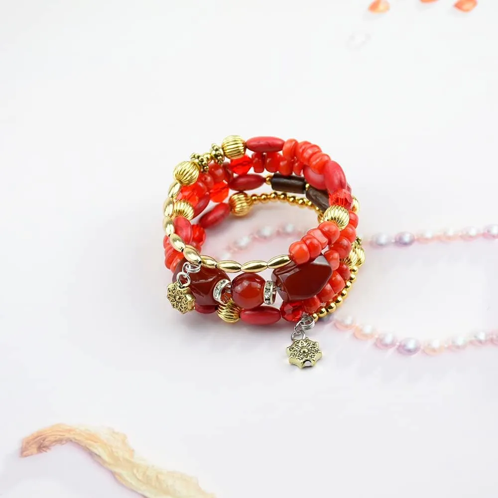 Boho Multilayer Irregular Agate Beads Charm Bracelets for Women Vintage Jade Stone Man Bracelets Yoga Bangles Ethnic Jewelry