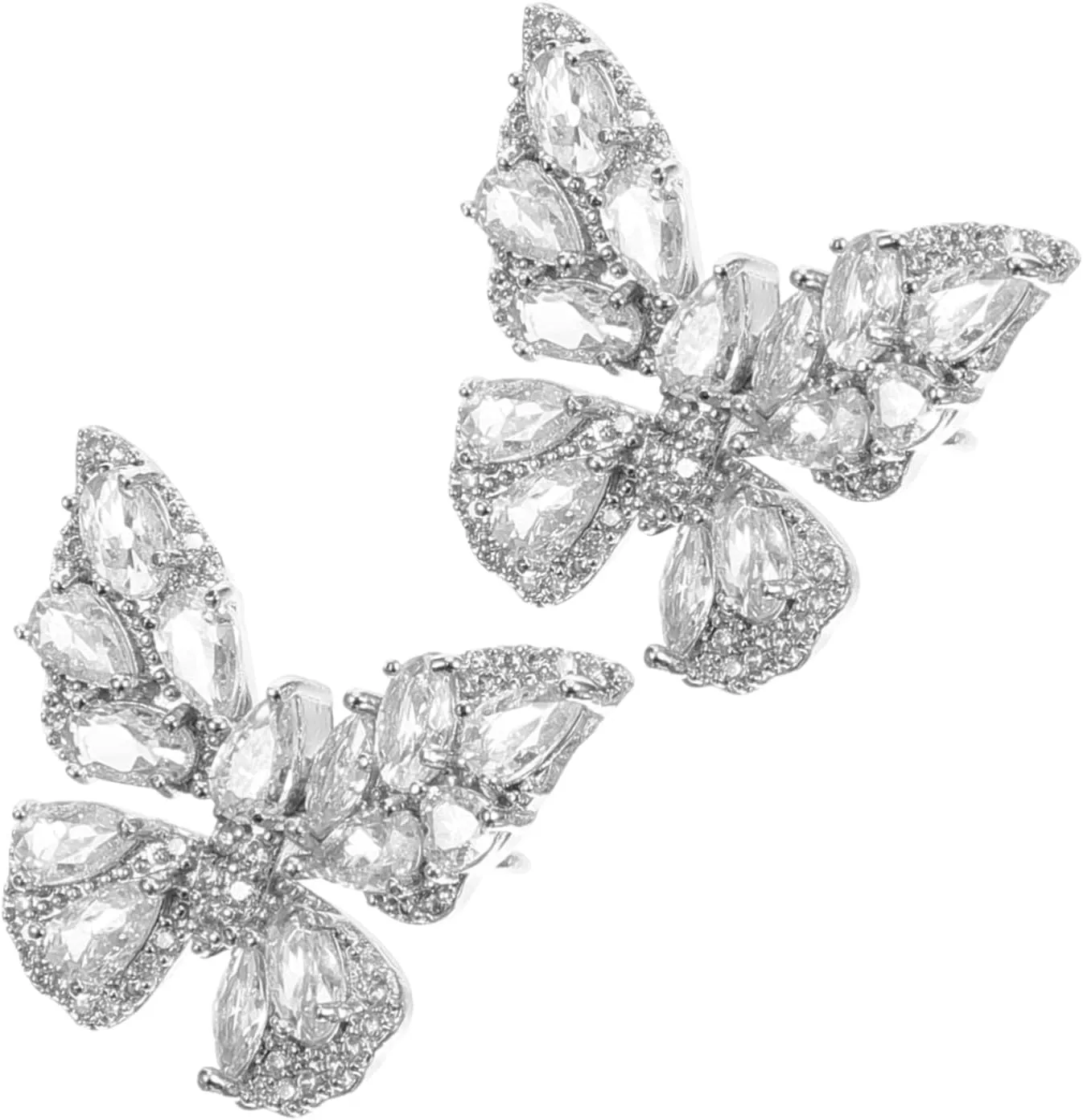 Clip Earring Studs Butterfly Earrings for Women Lightweight Ear Cuff Jewelry