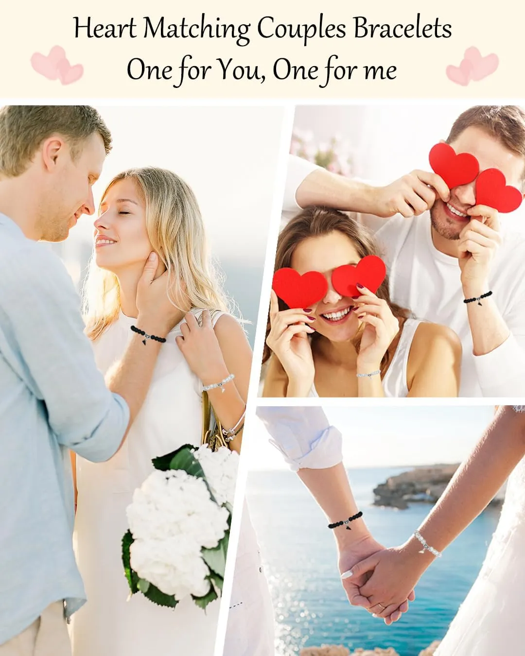 Couples Bracelets Matching Bracelets for Couples Heart Relationship Bracelets Love Bracelet Couples Gift