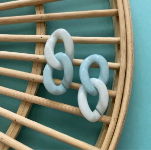 Delaney Blue Link Earrings