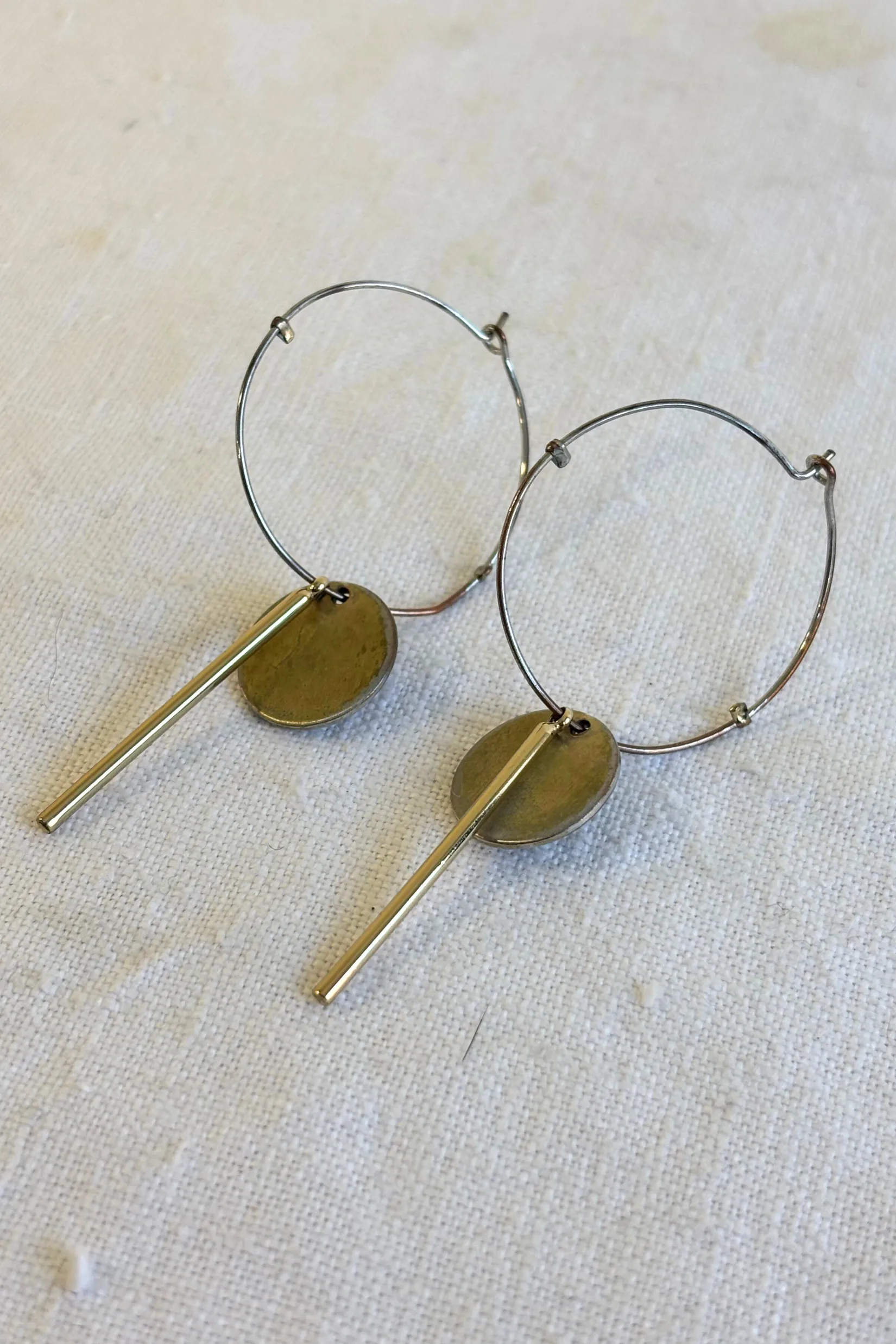 Funky hoop earrings