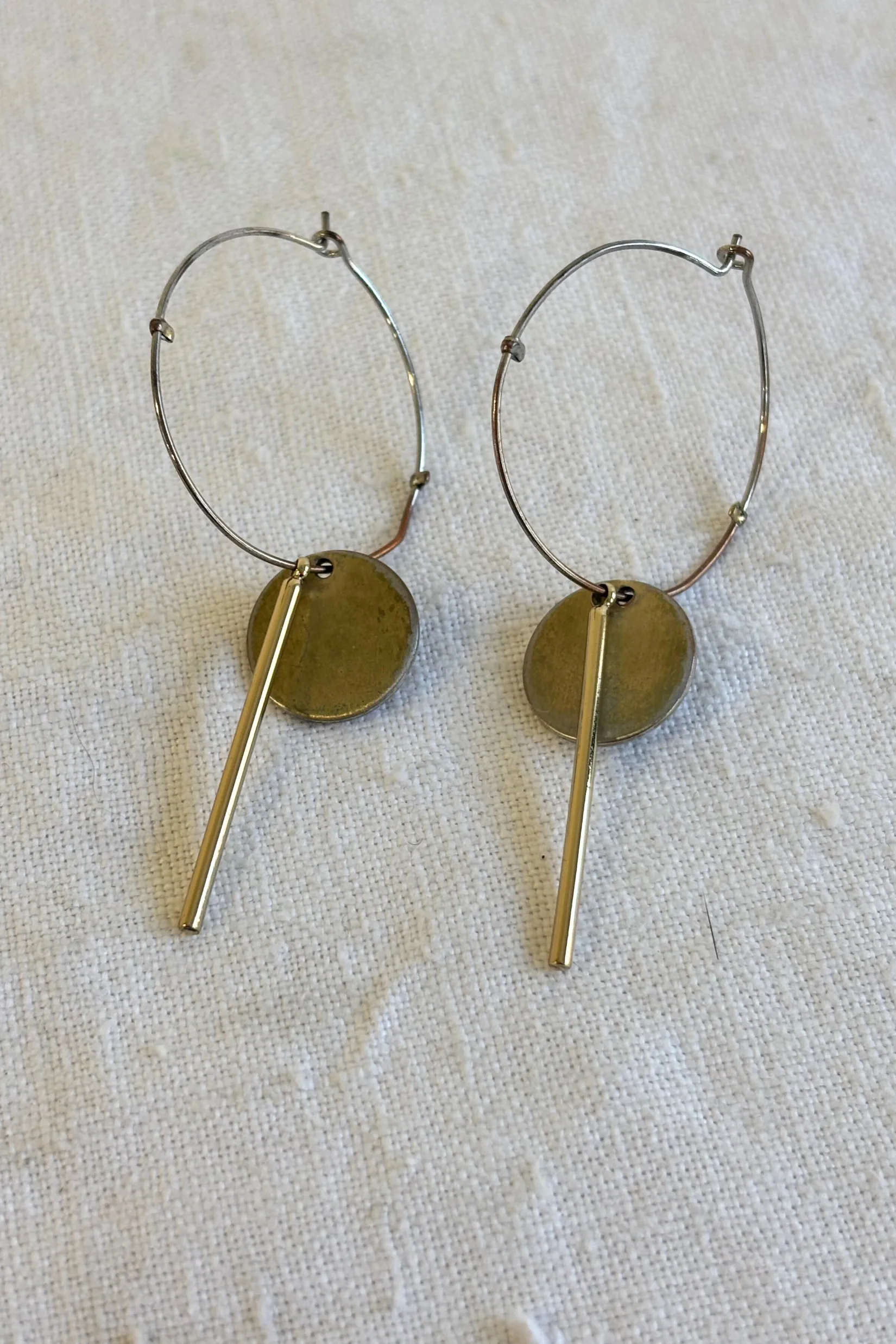 Funky hoop earrings