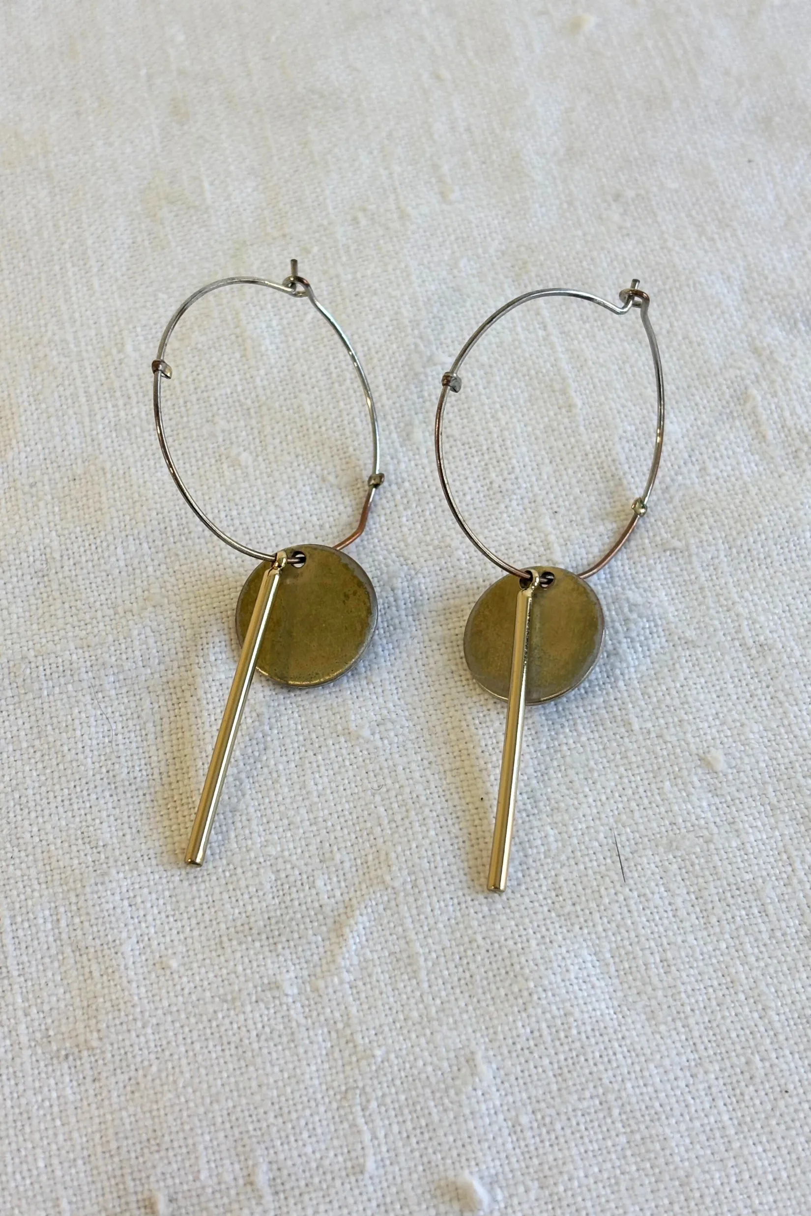 Funky hoop earrings