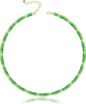Heishi Style Gemstones/Natural Pearls Beaded Choker Necklace for Women, Handmade Jewelry Gifts for Her