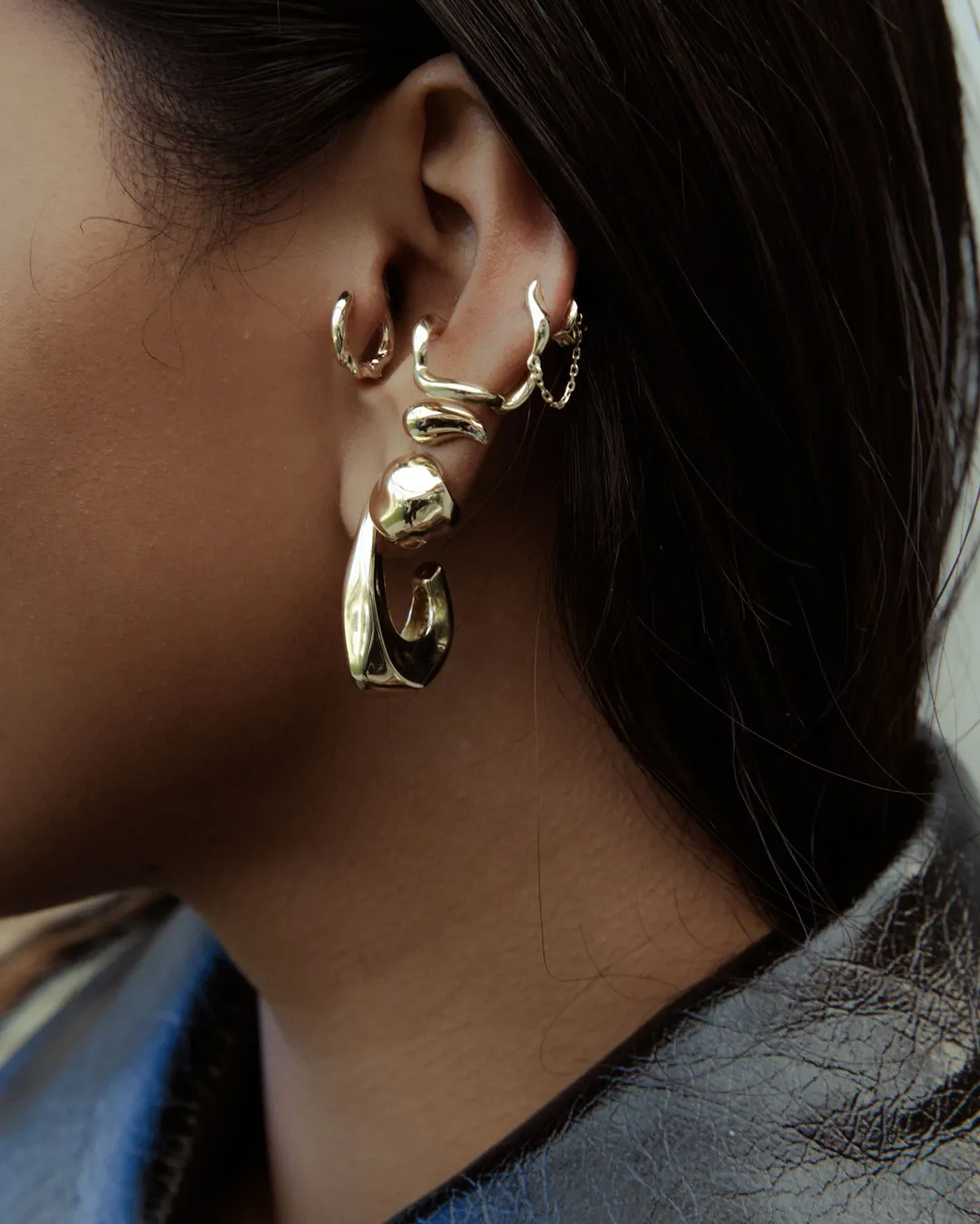 Hook Hammered Earrings