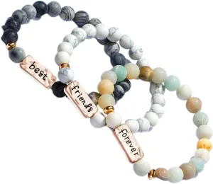 LIFKOME Elegant Friendship Bracelet 3pcs Bracelet Set Fashion Casual Hand Chain Perfect Birthday Present for Men Women