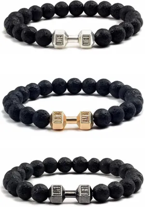 Long tiantian Heavy Bracelet for Mens Heavy Bracelets Dumbell Iron Bracelet Weighted Bracelets for Men Jewelry Gifts for Christmas