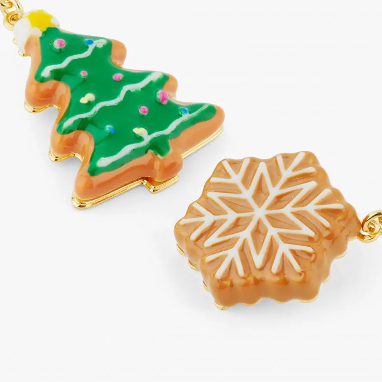 N2 - AQSP115 Star-shaped biscuit and christmas tree clip-on earrings