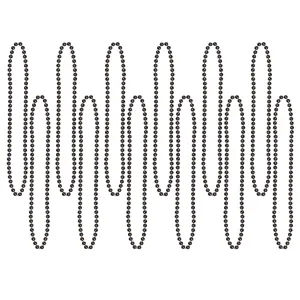 Party Bead Necklaces - Small Round black (12 per Package)
