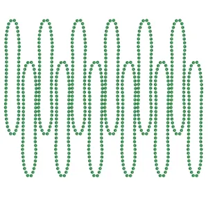 Party Bead Necklaces - Small Round green (12 per Package)