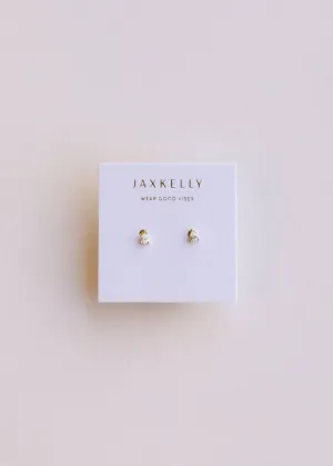 Teardrop Stud- White CZ